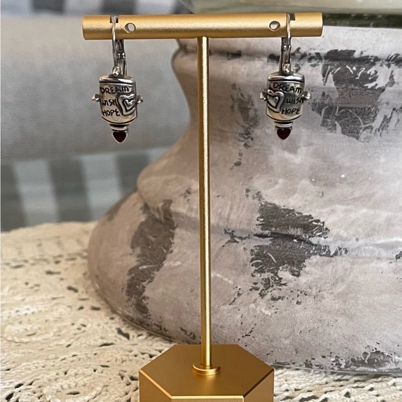 righton Retired Dream Wish Hope Dangle Silver Earrings in Vintage Tin NWT - Picture 1 of 3